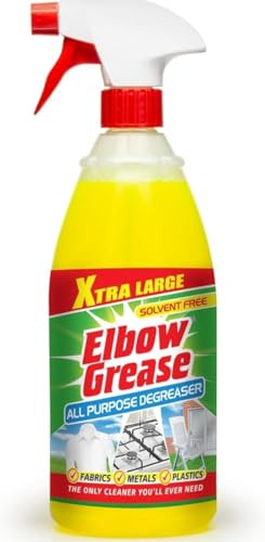 Elbow Grease Original Degreaser 1L All Purpose Cleaner Dissolves Fat Grime Grease & Oil from Kitchen, Cooker, Bathroom, Outdoor & Fabrics | Solvent-Free Formula Yellow - 1 Pack 1000ml