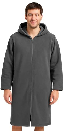 DiaryLook Kapuzen-Badeponcho mit Reißverschluss | Schnelltrocknender Surf-Poncho Microfiber Handtuch für Strand/Schwimmbad | Umkleidehilfe bei Wassersport & Schnorcheln | Damen & Herren