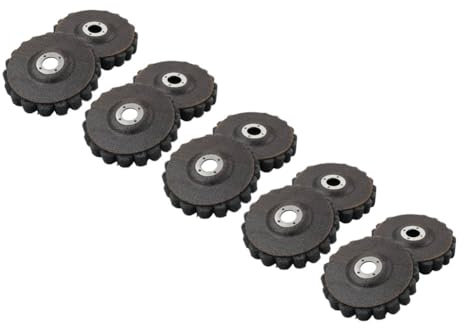 YFUK 10pcs 4 Nylon Fiber Flap Polishing Grinding Wheel Angle Grinder Disc Buffing Scouring Pad Grey