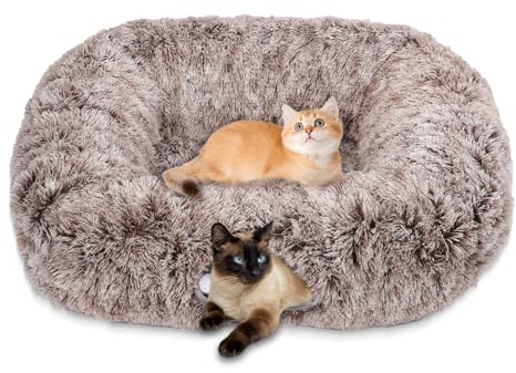 Vuxava XXL Katzentunnel Rechteckig Grau – Indoor Katzenspielzeug & Katzenhöhle mit weicher Liegefläche, 100×82 cm Bett & 180 cm Tunnel, 2 Eingänge, Waschbar & Abnehmbar