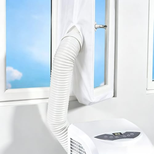 Kit Calfeutrage Climatiseur, 400CM Joint De Fenetre, Joint D'isolation Thermique Pour Fenêtre Portable Pour Climatiseurs Et Sèche-Linge, Aucun Perçage Requis, Installation Facile