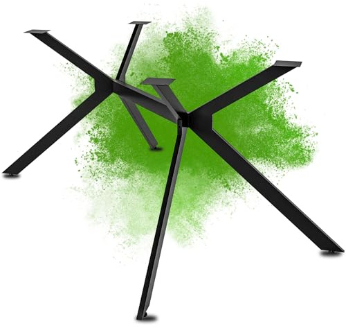 DELUKE® Tischgestell Metall PROXI - Stahlgestell beschichtet, 72x135x71cm HxBxT | Outdoor Tischbeine Tischfüße Gestell für Esstisch Küchentisch Tischuntergestell Schwarz