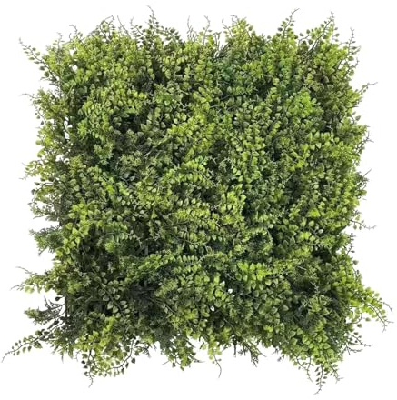 16 pareti artificiali per piante da 50 x 50 cm, protezione dai raggi UV, pannelli di bosso artificiali anti-sbiadimento, siepi di bosso, pannelli da parete per giardino all'aperto e interni Dekorati