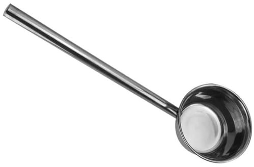 Ciieeo Mestolo in Acciaio Inossidabile Manico Protettivo Antigoccia per Uso Domestico e Cucina, Design Semplice e Pratico