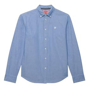 Superdry Slim Oxford BD L/S skjorta W4010565A Azure Blue Chambray Oxford 10