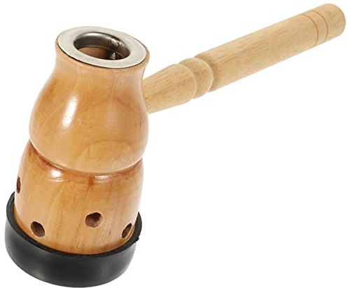 VILLFUL Scatola per Moxa in Legno Bruciatore Regolabile e Design a Foro Rotondo, Impugnatura Lunga, per Moxibustione Sull'addome e Prevenzione delle Ustioni per Anziani