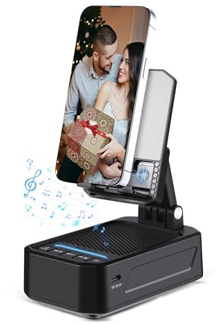 INSSISAIN Christmas Birthday Gift for Men,Christmas Stocking Fillers,Gifts Who Have Everything,2000mAh Portable with Phone Stand,Increase Volume by 200%,5.3 Bluetooth/Induction Speaker (Multicolor)