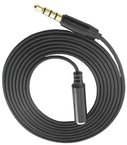 SHOOYIO Cavo per cuffie da 3,5 mm per microfoni e prolunga per cuffie con connettori femmina da 3,5 mm a maschio 4 poli/estensione 3 poli