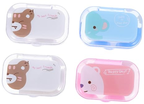 DECOMELODY Kontaktlinsenbehälter mit Schutzboxen Tragbar für Kontaktlinsen aus Hochwertigem Material Langlebig und Praktisch für Schreibtisch Tasche oder Zufällige Farbe Zufälliger Stil