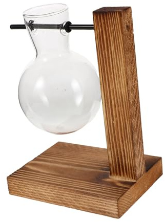 Angoily Pot hydroponique Vase decoratif Table a Manger Vase végétal hydroponique planteur de Verre récipient en Terrarium en Verre