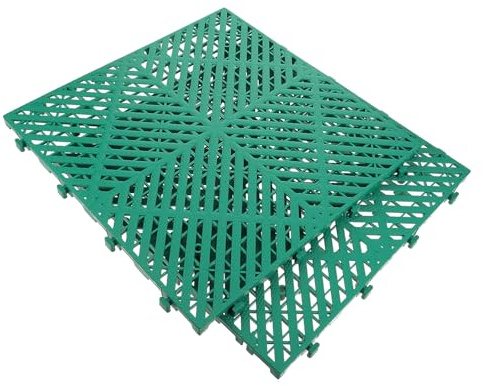 ERINGOGO 2 Pezzi Piastrelle Pavimento Garage Modulari in Plastica Antiscivolo di Drenaggio Interbloccanti per Officina e Lavaggio Auto Tappetino Utility Quadrato Resistente e Facile da