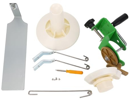 ANKROYU Avvolgitore di gomitoli a mano Set di avvolgimento manuale di filato per lavori a maglia all'uncinetto Acciaio inossidabile Plastica 35 x 25 cm Verde