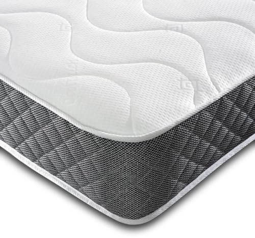 Single Mattress 90x190cm, 3FT Memory Foam & Spring Mattress With 16cm Deep Hybrid Mattress, Soft-Medium Feel, Hypoallergenic & Fire-Retardant – Perfect for Kids & Young Adults (90 × 190cm)