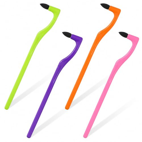 4 Pcs Tooth Stain Remover Tool Dental Plaque Tartar Eraser Polisher Professional Dental Picks Tooth Stain Eraser Removers for Teeth Whitening Polishing Adult Oral Care (Orange/Green/Purple/Pink)
