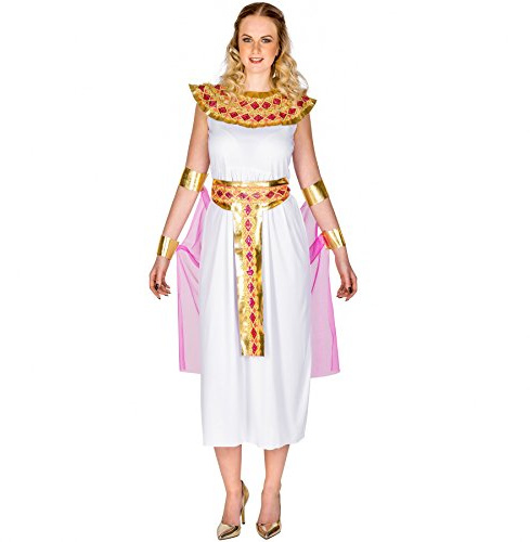 dressforfun tectake Frauenkostüm orientalische Prinzessin Amira | langes Kleid mit aufwendigem Kragen | traumhaftes Cape | Oberarm- und Unterarm-Stulpen (M | Nr. 300271)