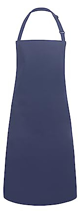 Karlowsky BLS 4 PURE Latzschürze BASIC mit Schnalle, 65% Polyester/35% Baumwolle, Marine, Einheitsgröße