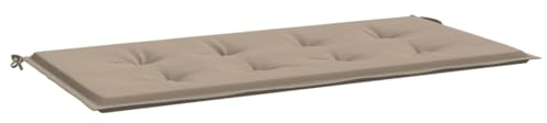 vidaXL Gartenbankauflage, Bankauflage Sitzkissen Outdoor, Polsterauflage Auflage für Gartenbank, Bankpolster Bankkissen, Taupe 120x50x4cm Oxford-Gewebe