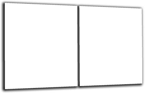 Herdabdeckplatte Abdeckung Ceranfeld Abdeckplatte Schneidebrett 2-Teilig 80x52 Weiss Spritzschutz Glasplatte Ceranfeldabdeckung Schutz Kochplatten Herdschutz Sicherheitsglas Glasschneidebrett 2x40x52