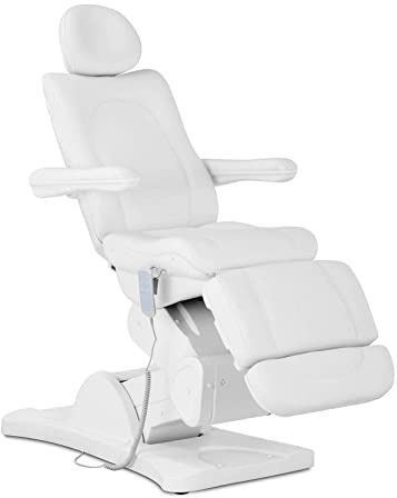 Physa Elektrische Kosmetikliege 4 Motoren 350 W 202 x 57 x 67-111,5 cm 150 kg weiß Behandlungsliege Kosmetikstuhl Therapieliege Tattooliege