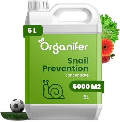 Konzentrat - 5L = 5000m2 | Schnecken - Nacktschnecken - Ungiftig - Gartenpflege - Gesunde Pflanzen - Flüssigdünger - Gartendünger - Organifer