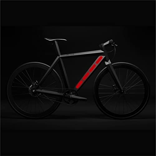 DualColorStampe Aufkleber 16 Stück Sicherheit und Sichtbarkeit bei Nacht für Fahrrad, Kinderwagen, Helm, Motorrad, schwarz, reflektierend, reflektierend, COD.0272 (roter Reflektor)
