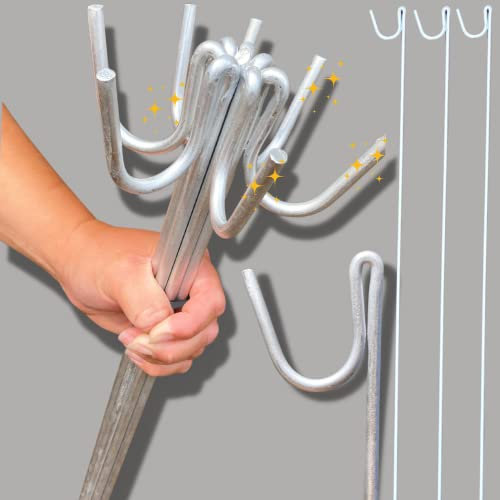 Smith & Barker 10 perni di recinzione galvanizzati di alta qualità per esterni temporanei barriere da giardino in rete di plastica, per pastori, truffatori, pali in metallo