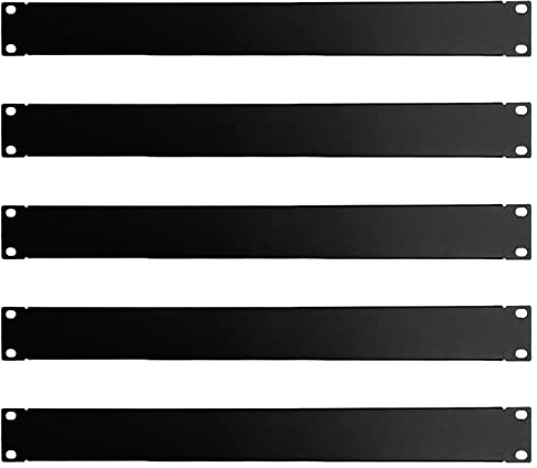 1U Blank Panel Rack Mount Spacer Filler Panel 19 Black Rack Blanking Blind Panel for Server Network Rack Enclosure Or Cabinet-5pcs (1U-5PCs)
