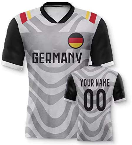 Personalisiertes Weltmeisterschaft Fussball Trikot mit Ihrem Namen und Nummer für Herren Damen Kinder Casual Sport Fan T-Shirt Trikot Geschenk