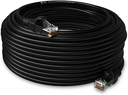Oren CAT6 30m Outdoor Ethernet Cable LAN - Direct Burial - Patch Cord | Pure Copper 23 AWG | High-Speed 1Gbps - Premium Network Cable with RJ45 Connector | Internet, Broadband, Network Lead