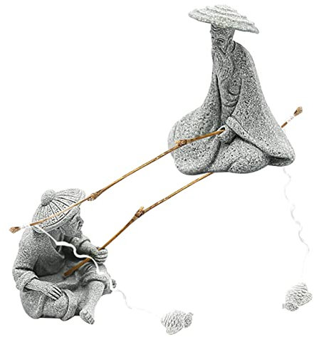 FUNOMOCYA 1ensemble Décoration Miniature De Pêcheur pour Aquarium De Figurines Naturelles pour Paysage Et Résistant à Eau