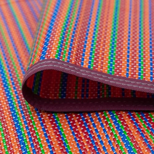 Craft 4 You Alfombra impermeable para uso en exteriores e interiores, varios tamaños de hasta 9 x 13 pies, alfombra de jardín y patio, impermeable, grande, reversible, de plástico, cobertura de área