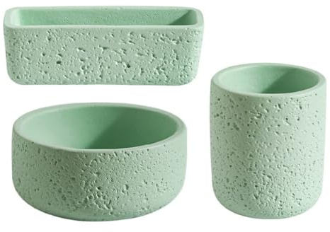 Bafnsiji D, Conjunto de 3 macetas de Plantas suculentas de cerámica, Caja de Maceta suculenta con Agujeros de Drenaje, Contenedores de Plantas de Flores rectangulares Modernos con Agujeros de Drenaje