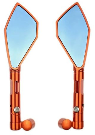 Lenkerendenspiegel Für Z900 Z1000 Z650 Z125 Z 900 1000 650 125 Motorrad-Rückspiegel Aus Aluminium Motorrad Rückspiegel(Orange)