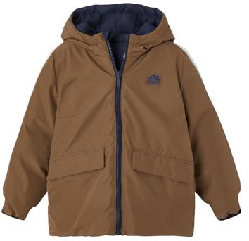 Vertbaudet Wendbare Jungen Jacke mit Kapuze und Recycling-Polyester bronze 116