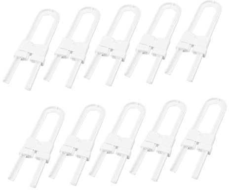 U-förmige Kindersicherheitsschlösser für Schrank und Schublade | Weiß, Doppelverriegelung, Abs Pe, 10 Stück-pack, für Kinder und Babysicherung