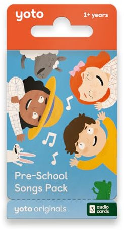 Yoto: Pre-School Songs Pack en inglés – 3 Tarjetas con mis primeras Canciones en inglés sin Pantallas. Música Divertida para Jugar, Viajar o Fiestas. Compatible con Player y Mini Todo-en-Uno. Edad 1+