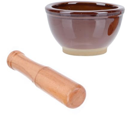 PRETYZOOM Taza De Triturar Manual Recipiente Soporte De Mezclador De Condimentos Mortero y Decorativo y Funcional