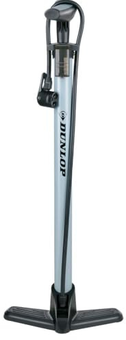Dunlop Cykelpump – luftpump cykel för Dunlop-, Schrader- och fransk ventil, stående luftpump inkl. adapter för vattenleksaker och bollar – skoter och bildäck