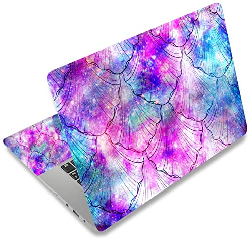 Mibbxea 15-15,6 Zoll Laptop Skin Sticker, Wiederverwendbare Vinyl Aufkleber für 13 13,3 14 15,4 Zoll Laptops & Netbooks, Dekorative, Kratzfest, Staubdicht, Wasserdicht (002 Bunte Muschel)