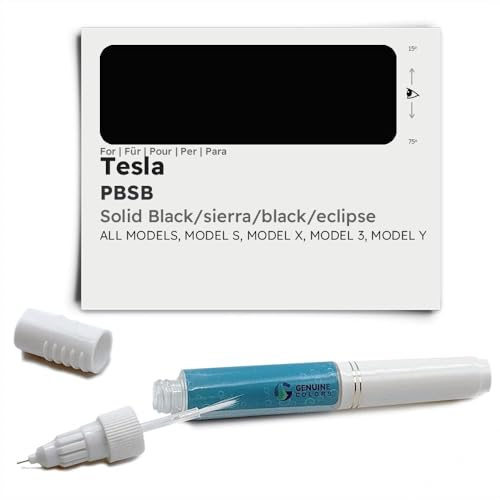 Genuine Colors Lackstift SOLID Black Sierra Eclipse PBSB für Tesla Schwarz Model S 3 X Y
