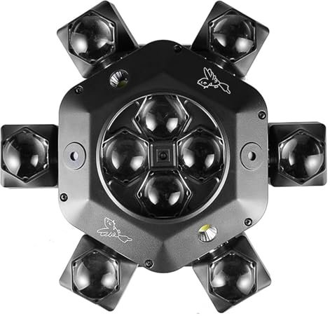 Disco Lights 6 LED Moving Head Projector Stage Effect Lighting with Laser for DJ Disco Wedding Party Concert DMX Sound Beam Light for DJ Club Brithday KTV Festival Home (