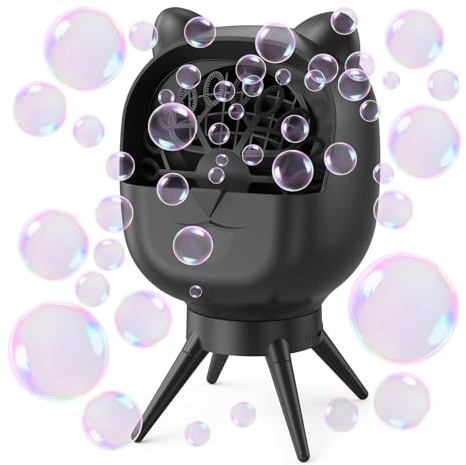 UkcPure Seifenblasenmaschine Kinder, Automatisch Drehbar, 38000 Blasen/Min, Bubble Machine, Automatischer Seifenblasenmaschine für Geburtstag, Party, Hochzeit