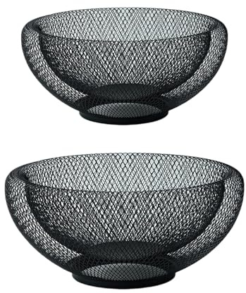 Paniers de rangement robustes en fil de fer pour fruits et légumes dans des designs nordiques, accessoire portable pour une utilisation polyvalente