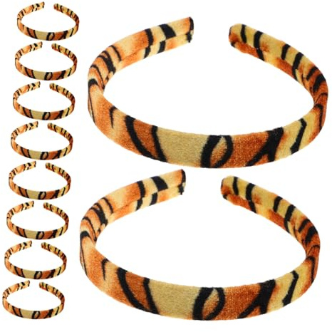 Milisten 10 Diy Tyg Huvudband med Djurmotiv Tunn Elastisk Huvudband för Projekt och Bekväm Accessoar för Festliga Tillfällen