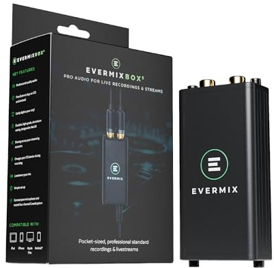 EvermixBox5 DJ Audio Interface – Record & Livestream DJ Sets, iOS & Android Compatible
