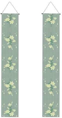 Banner decorativi per portico Cartoon gigli bianchi Stampe decorazioni per feste durevoli per cerimonie di laurea celebrazioni portici