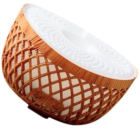 CTIRCHIU Difusor de Aroma Inalámbrico de 320ml Diseño de Madera Hueca, Humidificador Decorativo y Práctico para Escritorio y Decoración Minimalista