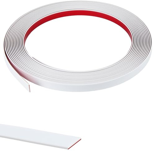 AOOSU Baguette de Finition, 6M*1CM Moulures Décoratives Autocollantes, Moulure Adhesive Bordure de Finition, Moulure Autocollante PVC Bandes de Calfeutrage pour Mur Meubles Plafond Armoire Plancher