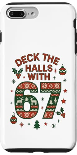 Decora i padiglioni con 67 Christmas Funny Ugly Xmas Brain Rot Custodia per iPhone 7 Plus/8 Plus