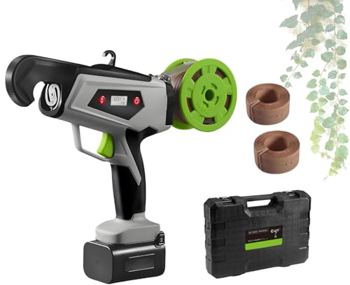 Acentesoft Atadora Impermeable IPX5 Máquina atadora eléctrica Atadora rápida con Motor brushless Herramienta de Atado de jardín viñas e invernaderos